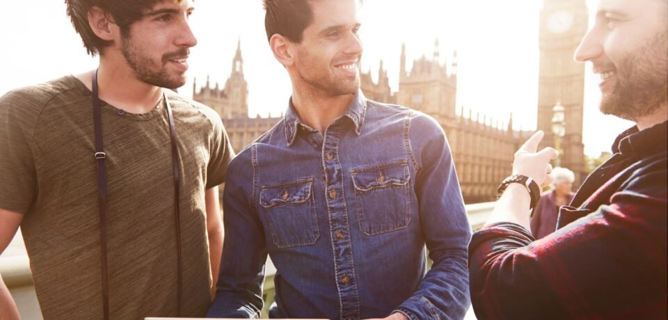 Three best friends touring the London